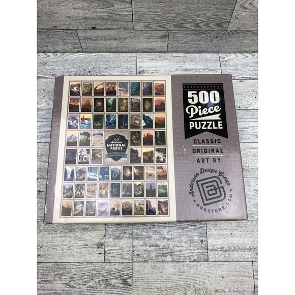 63 AMERICAN NATIONAL PARKS 500 PIECE TRUE SOUTH PUZZLE 19" × 26" NEW AND SEALED - Picture 1 of 4